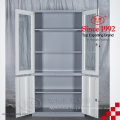 KD structure stainless steel furniture laboratory steel glass door storage cabinet for sale